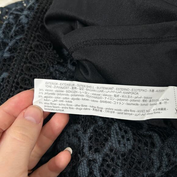 ZARA Lace Holiday Dress Womens Large Special Occasion Wedding Guest Elegant Chic - Picture 11 of 11